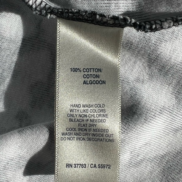 Rafaella 3/4 Sleeve Cotton Comfort Gold Zip Black White Abstract Blouse Top Sz L - Picture 6 of 8